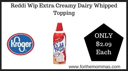 Kroger: Reddi Wip Extra Creamy Dairy Whipped Topping