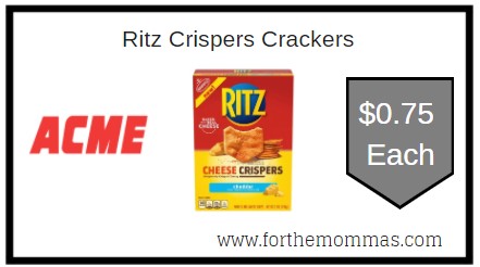 Acme: Ritz Crispers Crackers JUST $0.75 Each