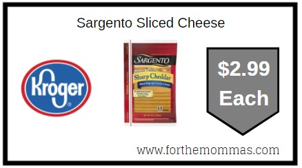Kroger: Sargento Sliced Cheese ONLY $2.99