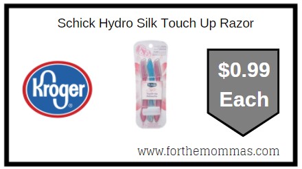 Kroger: Schick Hydro Silk Touch Up Razor ONLY $0.99 Each