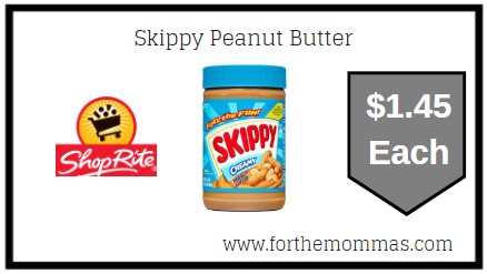 ShopRite: Skippy Peanut Butter Just $1.45 Each