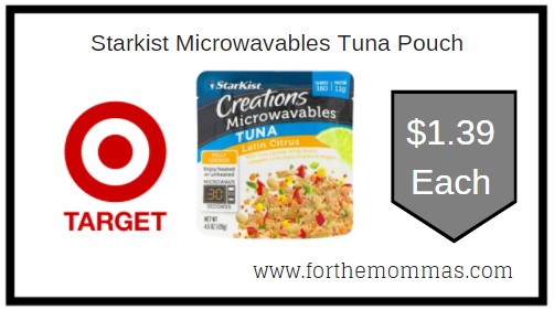 Target: Starkist Microwavables Tuna Pouch ONLY $1.39