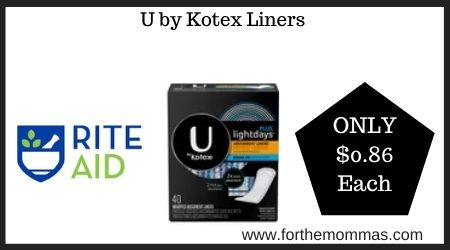 Rite Aid: U by Kotex Liners