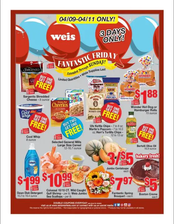 Fantastic Friday Deals at Weis