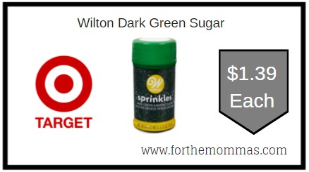 Target: Wilton Dark Green Sugar ONLY $1.39 Each