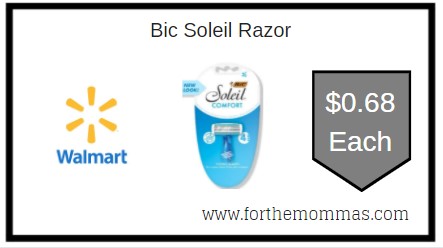 Walmart: Bic Soleil Razor ONLY $0.68 Each