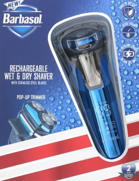 Best Buy: Barbasol - Rechargeable Wet/Dry Rotary Electric Shaver with Beard Trimmer $24.99 {Reg $40}
