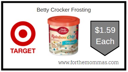 Target: Betty Crocker Frosting ONLY $1.27 Each