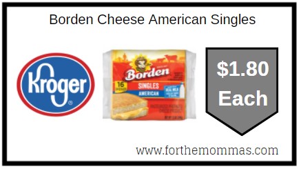 Kroger: Borden Cheese American Singles ONLY $1.80 Each