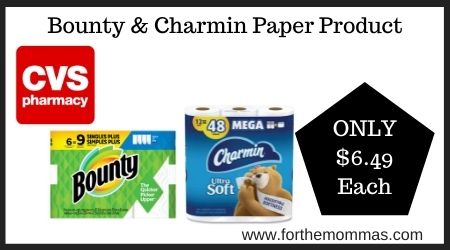 CVS: Bounty & Charmin Paper Product