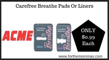 Acme: Carefree Breathe Pads Or Liners