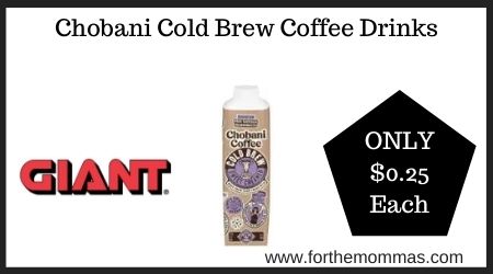Giant: Chobani Cold Brew Coffee Drinks