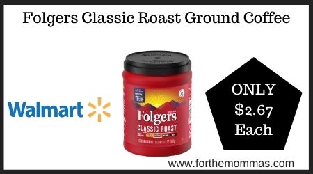 Walmart: Folgers Classic Roast Ground Coffee
