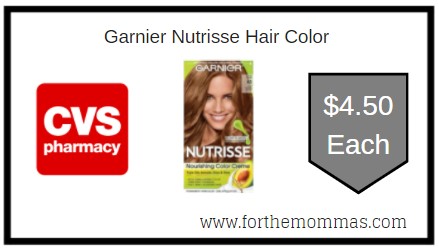 CVS: Garnier Nutrisse Hair Color ONLY $4.50 Each