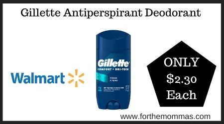 Walmart: Gillette Antiperspirant Deodorant