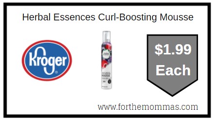 Kroger: Herbal Essences Curl-Boosting Mousse ONLY $1.99 Each