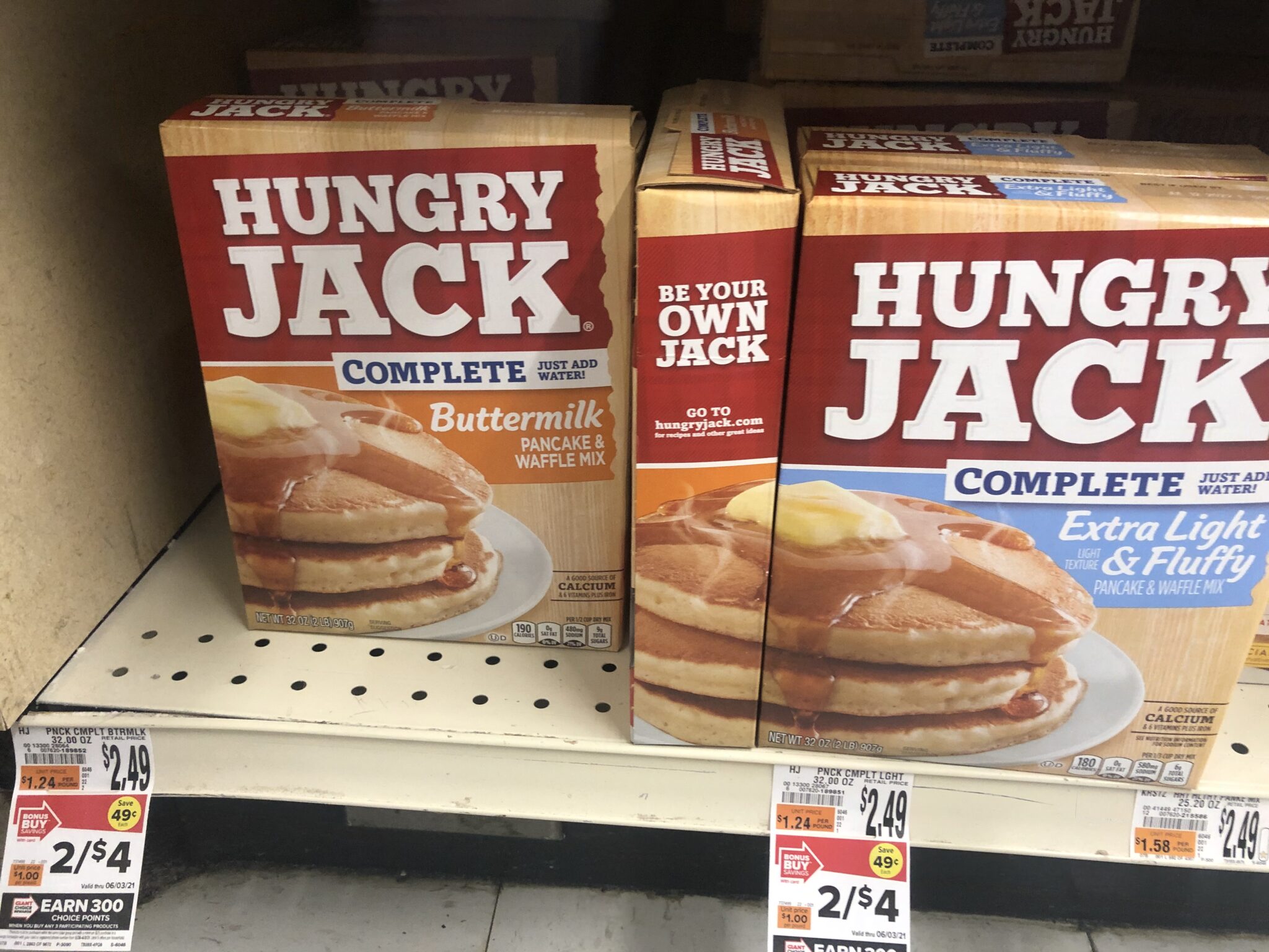 Giant: FREE Hungry Jack Pancake Mix Thru 6/3!