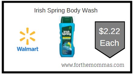 Walmart: Irish Spring Body Wash ONLY $2.22 Each