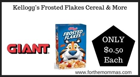 Giant: Kellogg’s Frosted Flakes Cereal & More