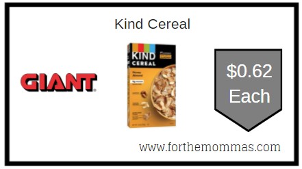 Giant: Kind Cereal JUST $0.62 Each