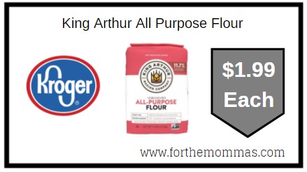Kroger: King Arthur All Purpose Flour ONLY $1.99 Each