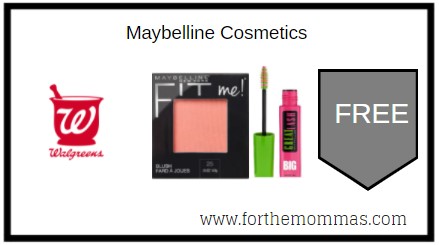 Walgreens: FREE Maybelline Cosmetics