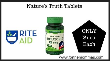 Rite Aid: Nature's Truth Tablets