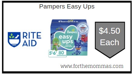 Rite Aid: Pampers Easy Ups ONLY $4.50 Each