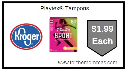 Kroger: Playtex Tampons ONLY $1.99 Each