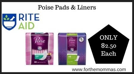 Rite Aid: Poise Pads & Liners