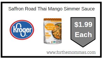 Kroger: Saffron Road Thai Mango Simmer Sauce ONLY $1.99 Each