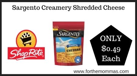 ShopRite: Sargento Creamery Shredded Cheese