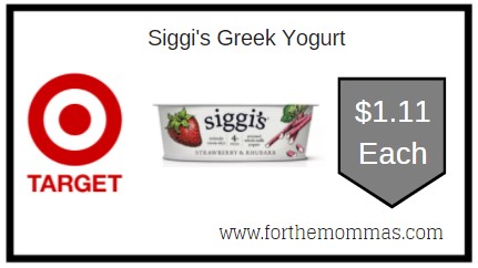 Target: Siggi's Greek Yogurt ONLY $1.11 Each