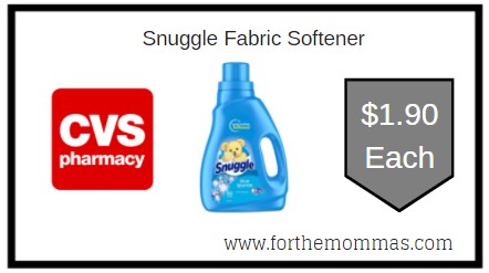 CVS: Snuggle Fabric Softener ONLY $1.90 Each
