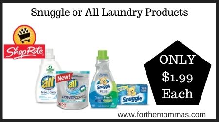 ShopRite: Snuggle or All Laundry Products