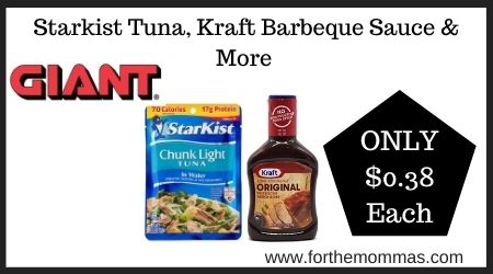 Giant: Starkist Tuna, Kraft Barbeque Sauce & More