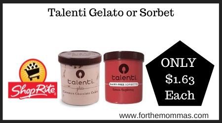 ShopRite: Talenti Gelato or Sorbet