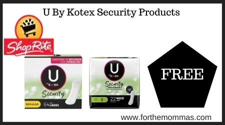 ShopRite: U By Kotex Security Products