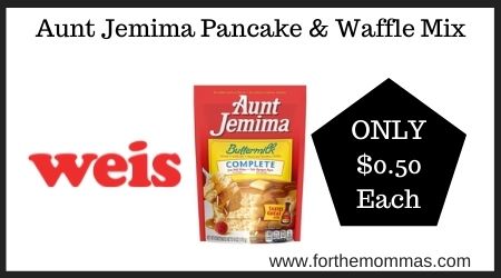 Weis: Aunt Jemima Pancake & Waffle Mix