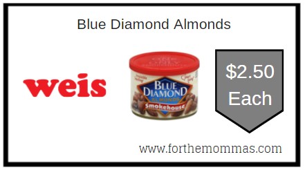 Weis: Blue Diamond Almonds ONLY $2.50 Each