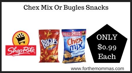 ShopRite: Chex Mix Or Bugles Snacks
