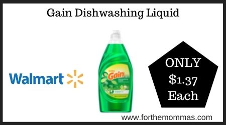 Walmart: Gain Dishwashing Liquid
