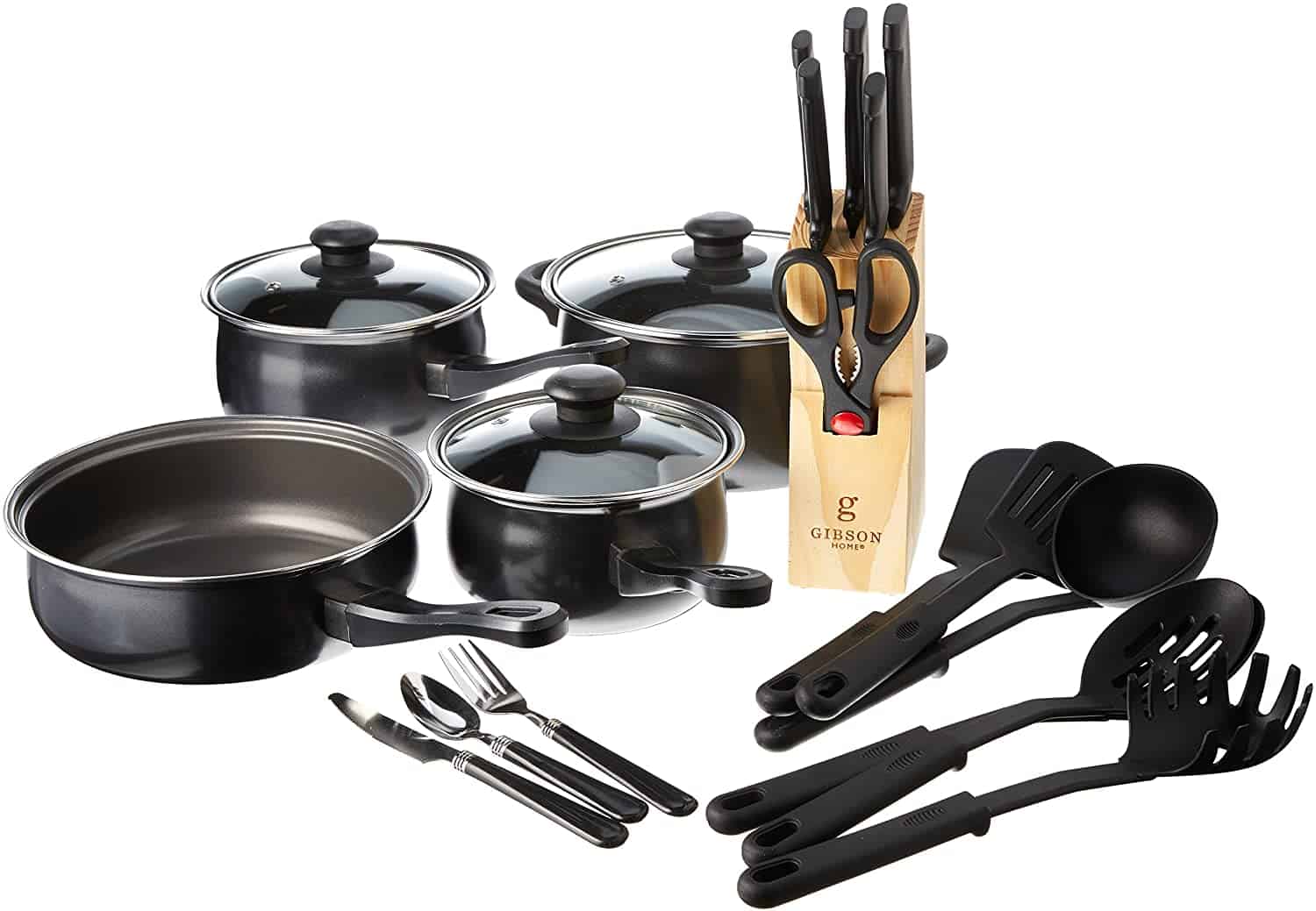 Amazon: Gibson Home Back to Basics Carbon Steel Cookware Set, 32-Piece $31.44 Shipped