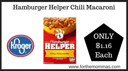 Kroger: Hamburger Helper Chili Macaroni