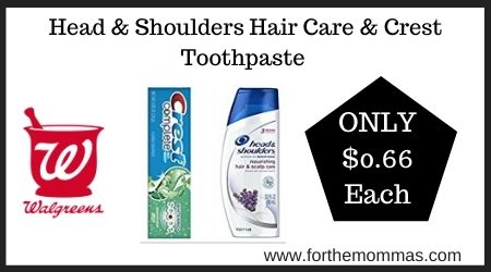 Head & Shoulders Hair Care & Crest Toothpaste