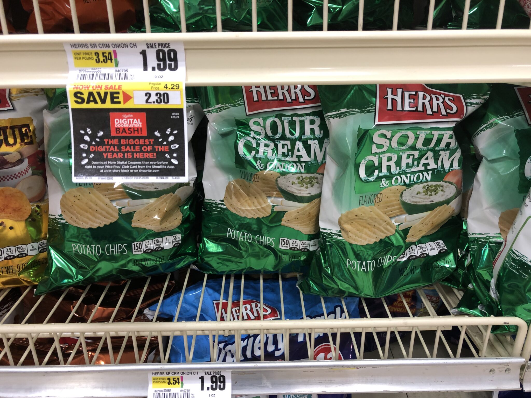 ShopRite: Herr’s or Wise Potato Chips JUST $1.50 Each Thru 6/12!