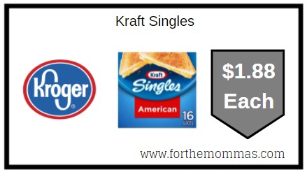 Kroger: Kraft Singles ONLY $1.88 Each