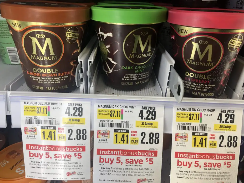 5 FREE Magnum Ice Cream Tubs at ShopRite