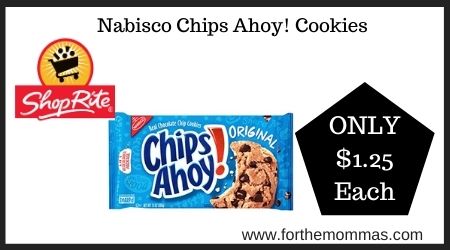ShopRite: Nabisco Chips Ahoy! Cookies ONLY $1.25 Each 