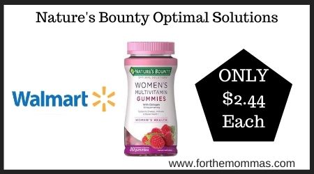 Nature's Bounty Optimal Solutions